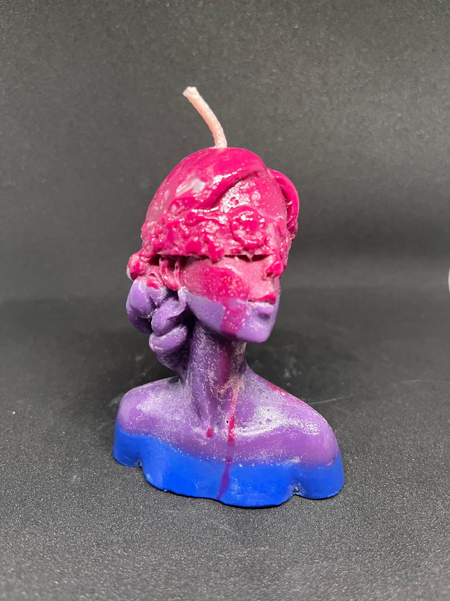 Burgundy, Purple and Blue Flowers Lady Mold Candle