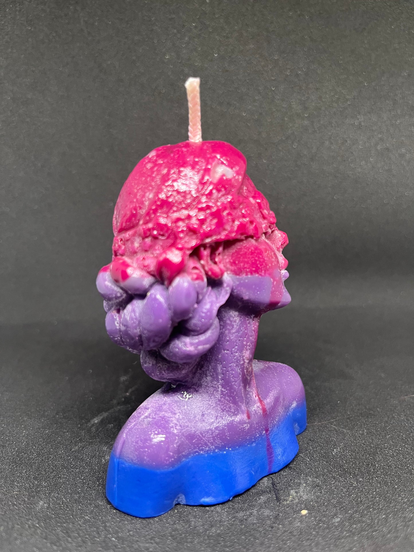 Burgundy, Purple and Blue Flowers Lady Mold Candle