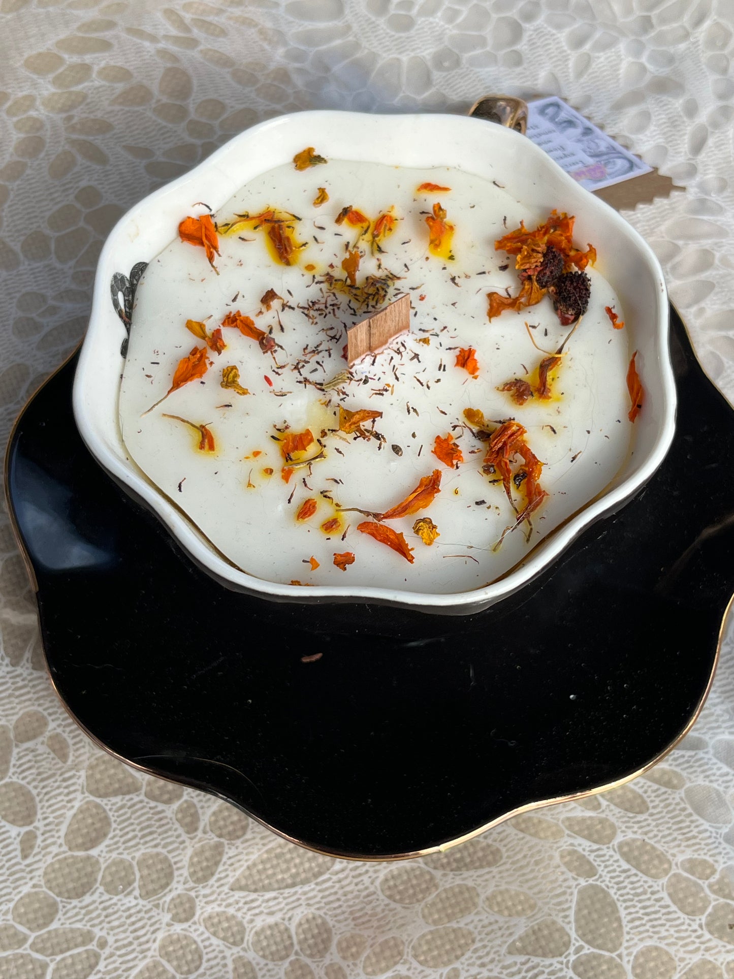 Pumpkin Teacup Candle