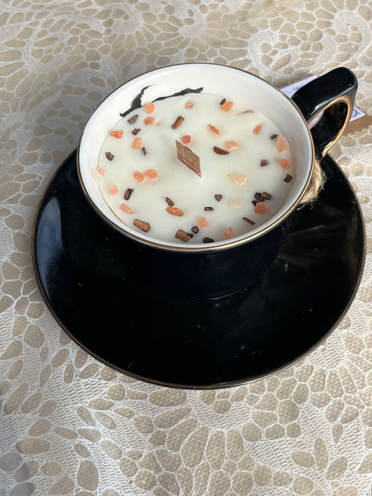 Cinnamon, Clove, Nutmeg Teacup Candle