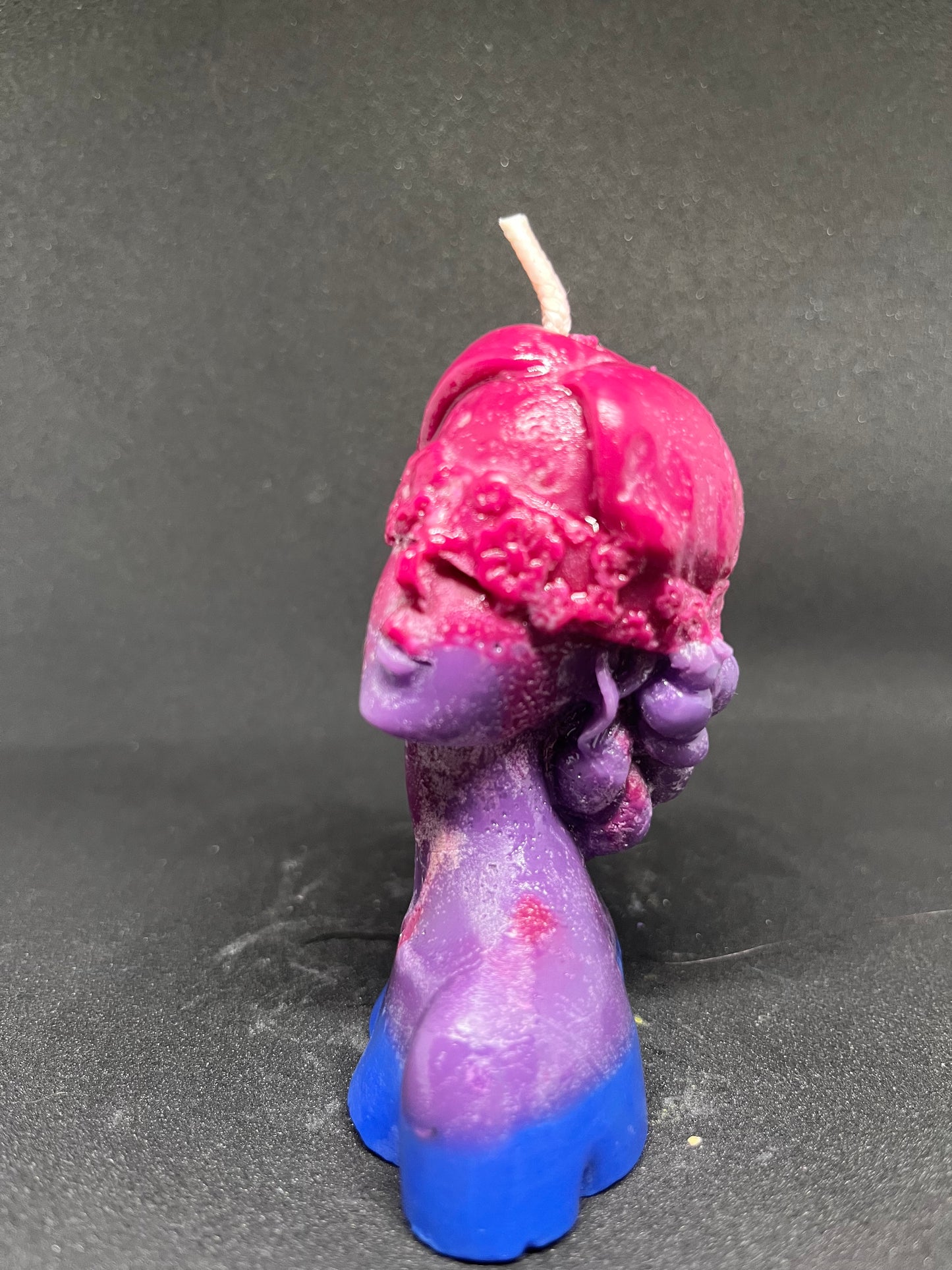 Burgundy, Purple and Blue Flowers Lady Mold Candle