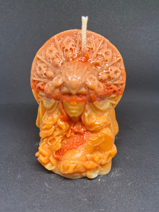 Red and Orange Tribal Woman