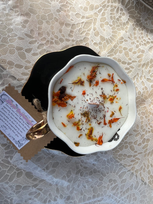 Pumpkin Teacup Candle